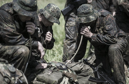 Hungary, Orfu - May 02, 2018: Elite Challenge is a program designed both for civilians and professionals who want to try out what it feels like to get through Special Forces selectionのeditorial素材