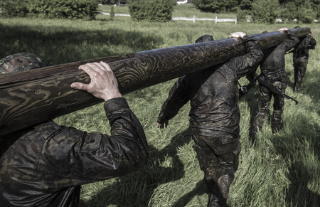 Hungary, Orfu - May 02, 2018: Elite Challenge is a program designed both for civilians and professionals who want to try out what it feels like to get through Special Forces selectionのeditorial素材