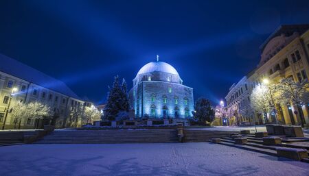 Mosque on main square of Pecs, Hungaryの写真素材