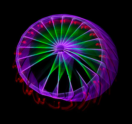Colorful abstract artistic fractal lightsの写真素材