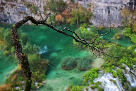 Beautiful view of the Plitvice Lakes National Park in Croatiaの写真素材
