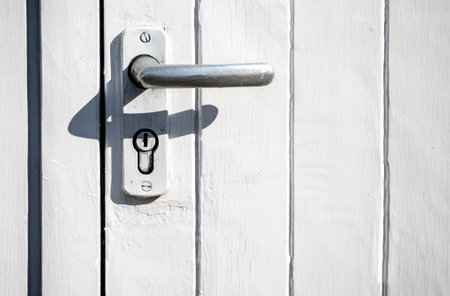 Detail of old humble door handleの写真素材