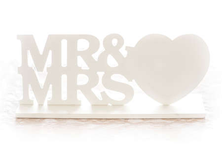 Mr & Mrs wedding decorationの写真素材