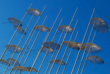 Umbrella art statue in Thessaloniki Greeceのeditorial素材