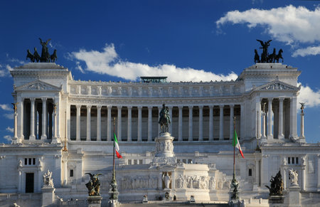 The Altare della Patria is a monument to Victor Emmanuel II in Rome, Italyのeditorial素材