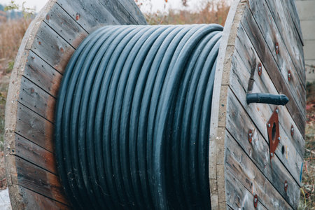Roll of high voltage electric cable