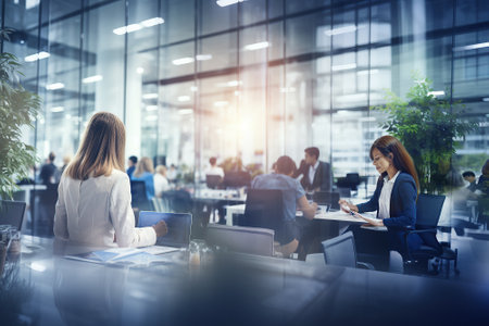 Workplace Rhythm: Blurred Corporate Environmentの素材