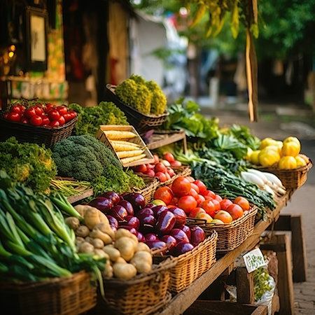 Colorful Choices: Exploring the Abundance of Fresh Vegetables in the Marketの素材