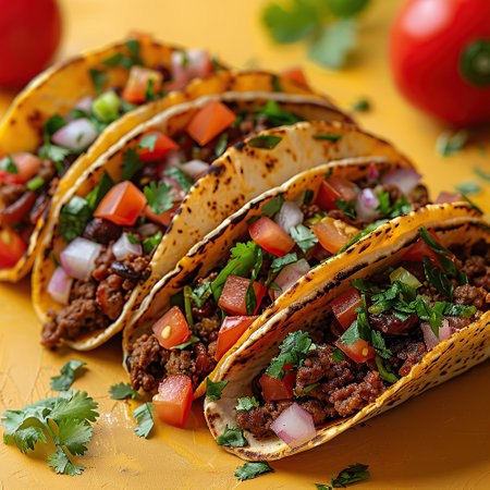 Yellow Elegance, Taco Brilliance: Studio-Styled Mexican Cuisineの素材