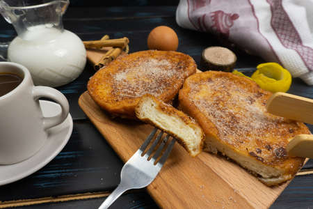 torrijas with honey typical easter dessert in spain