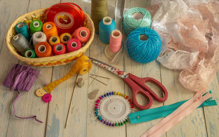 sewing accessories for home sewing and clothing arrangements