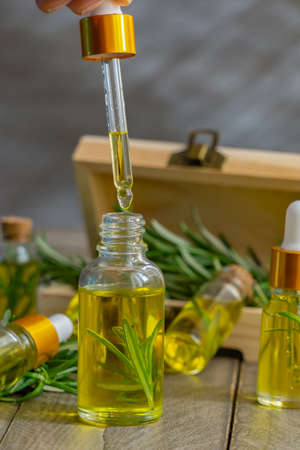 rosemary essential oils for skin treatment homeopathy health and beautyの写真素材