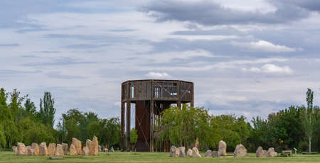 views of the alfranca park in zaragoza spain