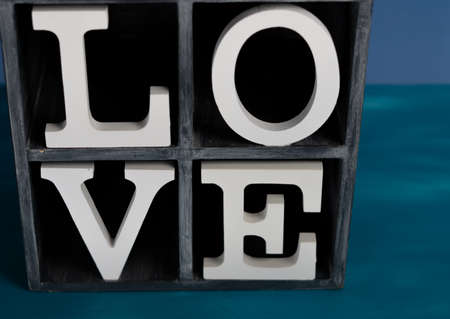 white love letters with different backgrounds and accessoriesの写真素材