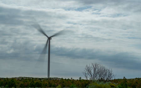 windmills moving on the horizonの写真素材
