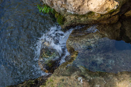 route along the guadalevin river nature long exposureの写真素材
