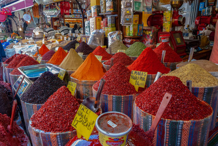 istanbul,turkey november 3, 2009 store in the colorful spice market in istanbulのeditorial素材
