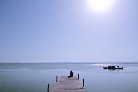 The Albufera in Valencia, tourism and relaxationの写真素材