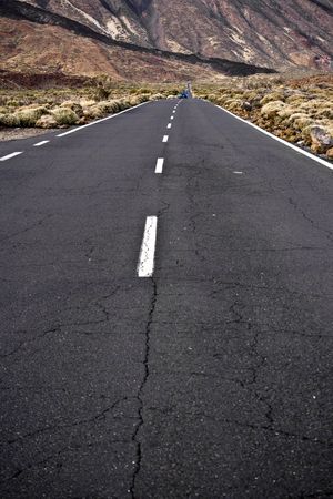 This is the road around Teide volcano, Canary islandsの写真素材