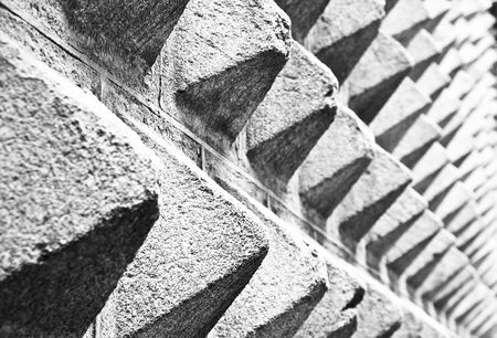 Abstract wall design of a House in Segovia, Spain.の写真素材