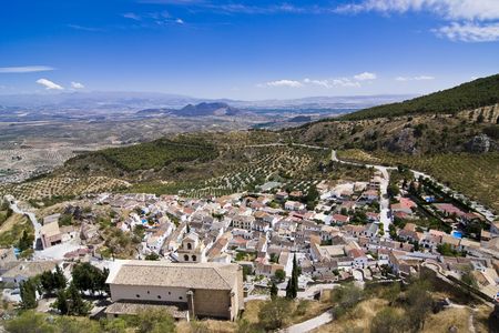 Small village isolated in the Spanish countryside.の写真素材