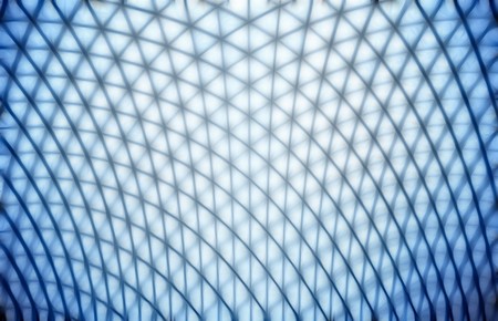 Blue abstraction made by blurred fractals. の写真素材