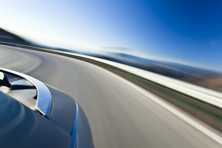 Abstract blurred action from car at high speedの写真素材