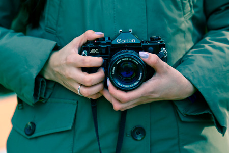 vintage canon A1 Hands onのeditorial素材