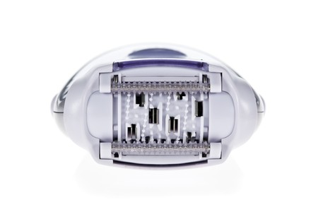 Modern epilator isolated on white backgroundの写真素材