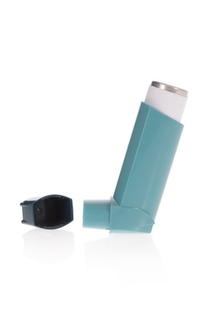 Asthma inhaler isolated on a white background
の写真素材