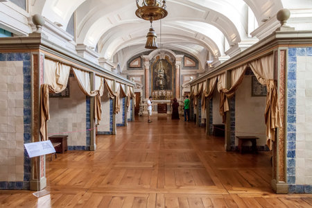 Mafra, Portugal - September 02, 2013  Infirmary for the Seriously Ill  Mafra National Palace, Convent and Basilica  Franciscan Religious Order  Baroque のeditorial素材