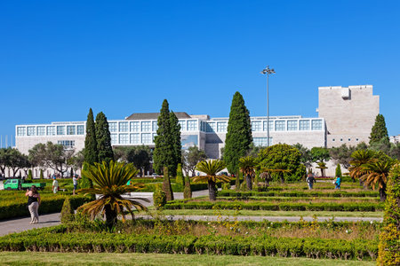 Lisbon, Portugal. August 24, 2014: Centro Cultural de Belem (belem cultural center). Major museum and cultural center showing exhibitions a art collections like the Berardo Museum and music concerts.のeditorial素材