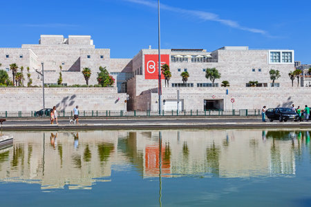 Lisbon, Portugal. August 24, 2014: Centro Cultural de Belem (belem cultural center). Major museum and cultural center showing exhibitions a art collections like the Berardo Museum and music concerts.のeditorial素材