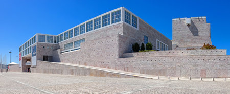 Lisbon, Portugal. August 24, 2014: Main entrance of Centro Cultural de Belem (belem cultural center). Cultural center used for exhibitions and hosting concerts and museums like the Berardo Collectionのeditorial素材
