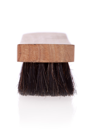 Shoe brush isolated on a white の写真素材