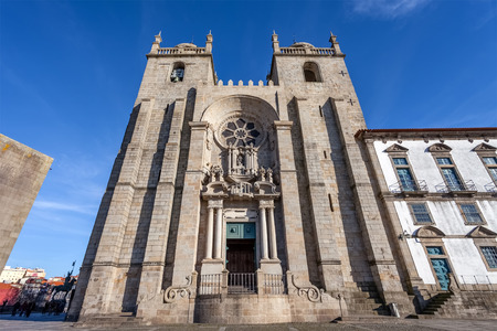 Porto Cathedral or Se Catedral do Porto. Romanesque and Gothic architecture. の写真素材