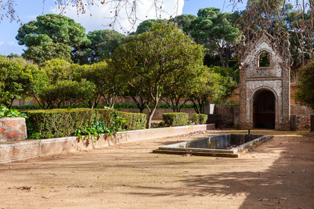 Chapel in Quinta da Fidalga (Fidalga Palace and Gardens). Seixal, Setubal, Portugal.のeditorial素材