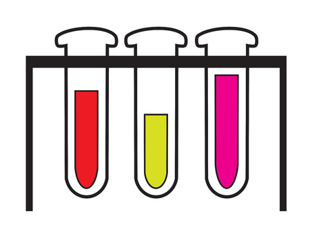 Test tubes icon vector isolated white background.のイラスト素材