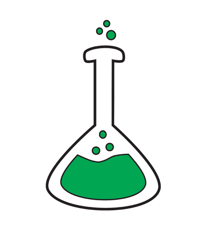 Volumetric flask icon vector isolated white background.のイラスト素材