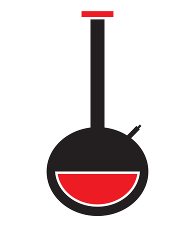 Distilling flask icon vector isolated in white background.のイラスト素材
