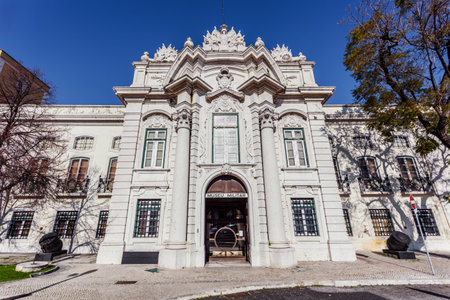 Lisbon, Portugal. February 13, 2017: Entrance of the Military Museum of Lisbon - Museu Militar de Lisboa.のeditorial素材