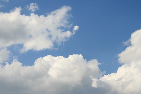 Blue sky covered with nice white clouds
