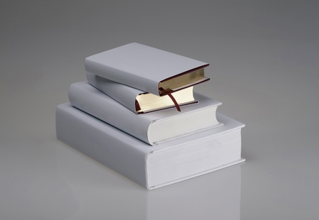 four white booksの写真素材