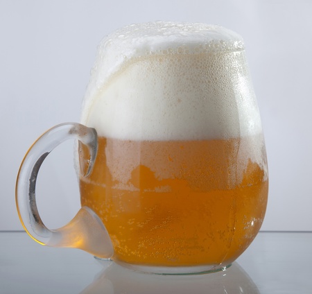 Light beer in glassの写真素材