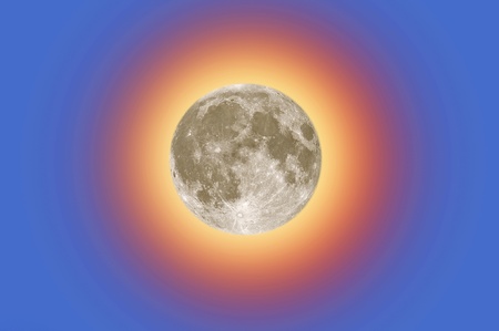 Moon on the skyの写真素材