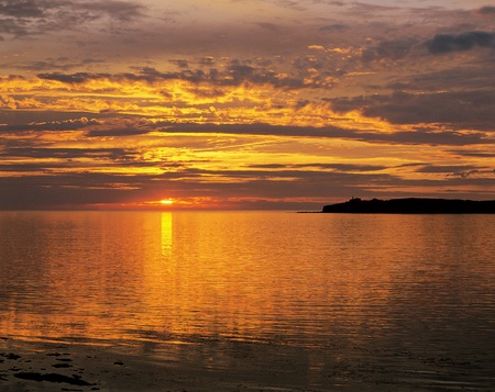 Sunset at Bonne Bayの写真素材