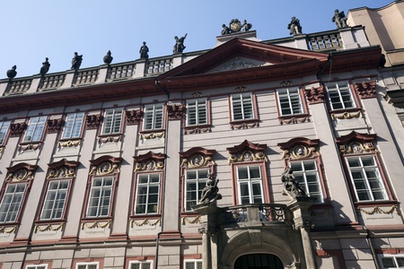Neo-Renaissance building in Prague, Hybernska Streetのeditorial素材