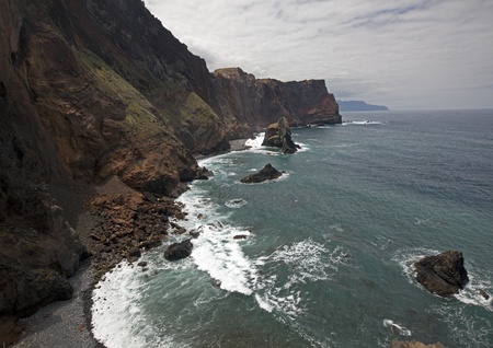 Shore scenery in Madeira Islandの写真素材