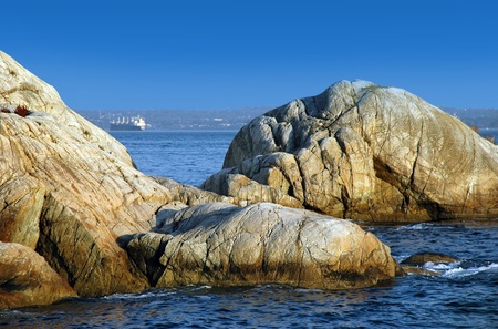 Rocks in the seaの写真素材