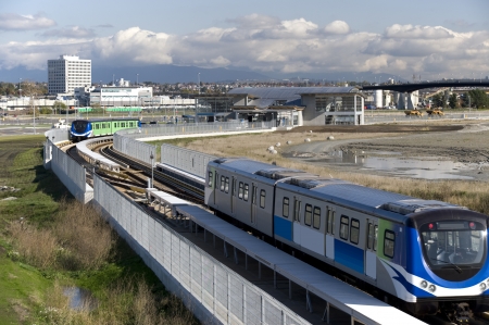 Vancouver - new SkyLIne, Canada Line, to Richmondのeditorial素材